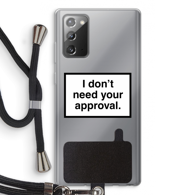 Don't need approval: Samsung Galaxy Note 20 / Note 20 5G Transparant Hoesje met koord