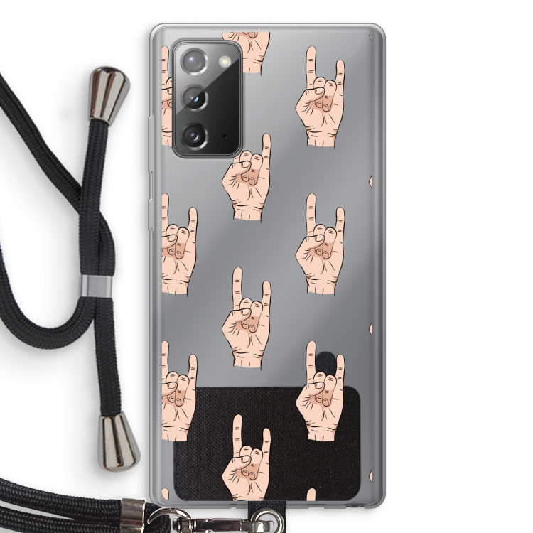 Rock: Samsung Galaxy Note 20 / Note 20 5G Transparant Hoesje met koord