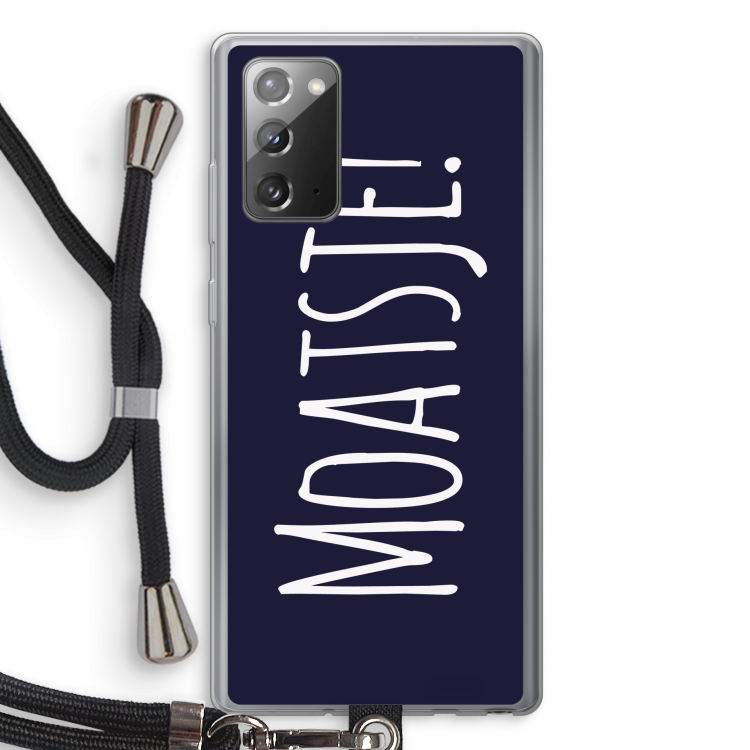 Moatsje!: Samsung Galaxy Note 20 / Note 20 5G Transparant Hoesje met koord
