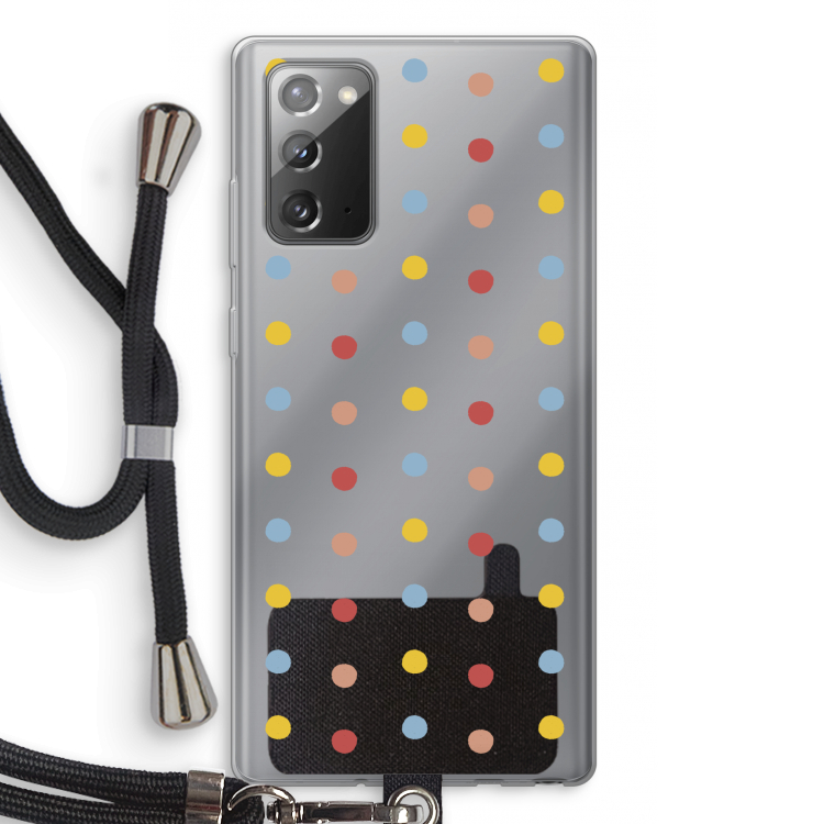 Bollen: Samsung Galaxy Note 20 / Note 20 5G Transparant Hoesje met koord