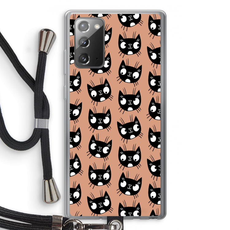 Kat: Samsung Galaxy Note 20 / Note 20 5G Transparant Hoesje met koord