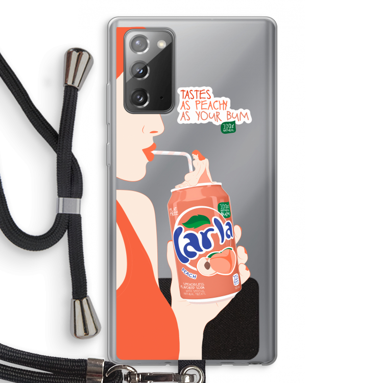 Peach please!: Samsung Galaxy Note 20 / Note 20 5G Transparant Hoesje met koord