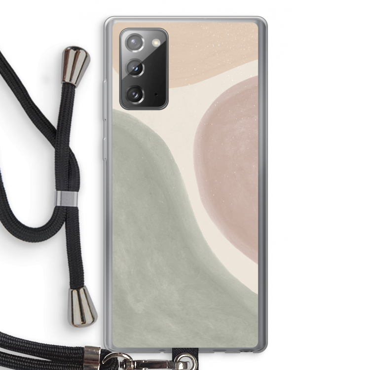 Geo #6: Samsung Galaxy Note 20 / Note 20 5G Transparant Hoesje met koord
