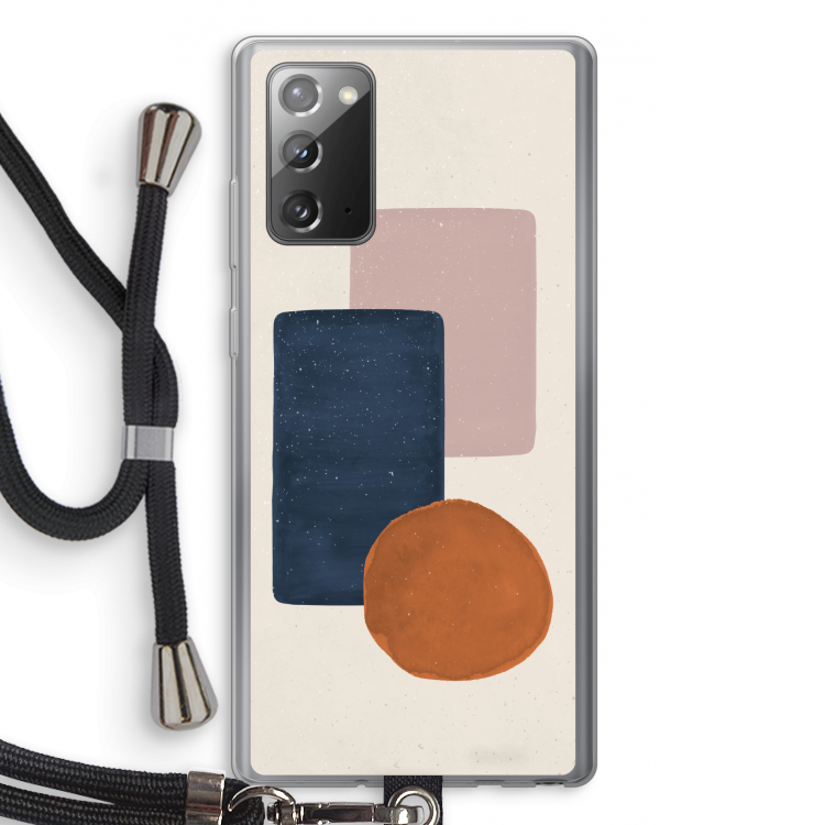 Geo #3: Samsung Galaxy Note 20 / Note 20 5G Transparant Hoesje met koord