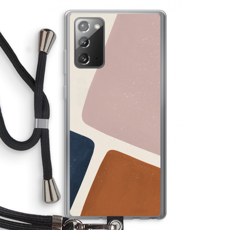 Geo #2: Samsung Galaxy Note 20 / Note 20 5G Transparant Hoesje met koord