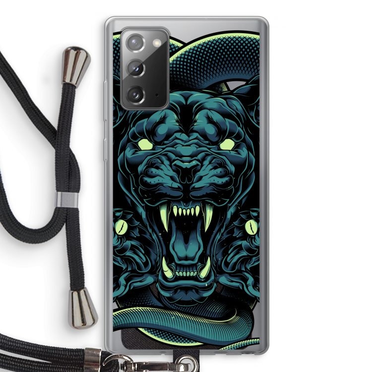 Cougar and Vipers: Samsung Galaxy Note 20 / Note 20 5G Transparant Hoesje met koord