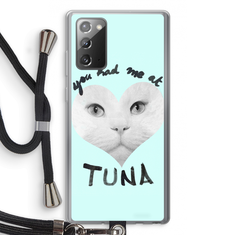 You had me at tuna: Samsung Galaxy Note 20 / Note 20 5G Transparant Hoesje met koord