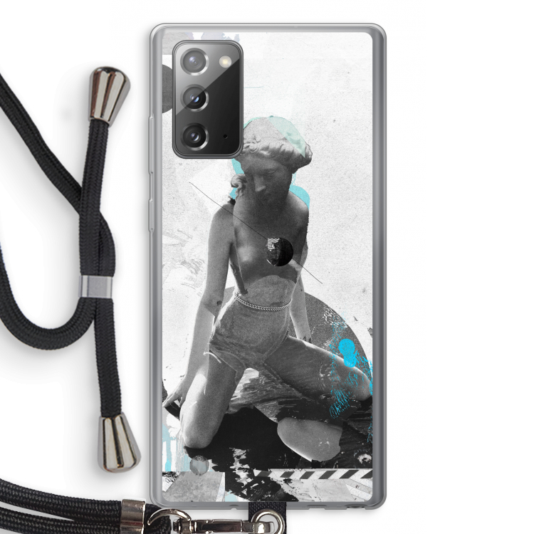 I will not feel a thing: Samsung Galaxy Note 20 / Note 20 5G Transparant Hoesje met koord
