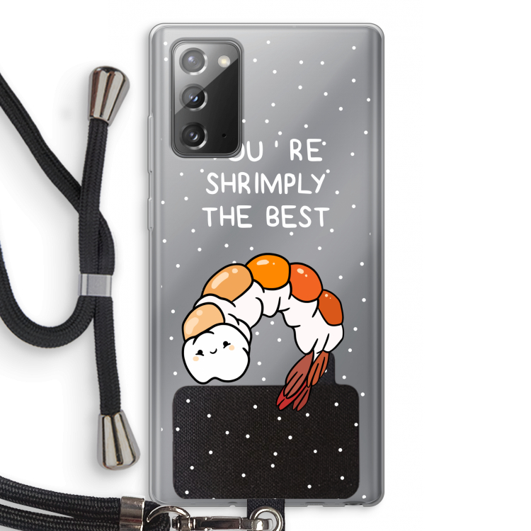 You're Shrimply The Best: Samsung Galaxy Note 20 / Note 20 5G Transparant Hoesje met koord