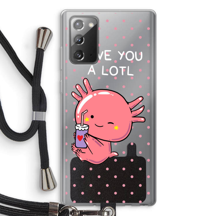 Love You A Lotl: Samsung Galaxy Note 20 / Note 20 5G Transparant Hoesje met koord