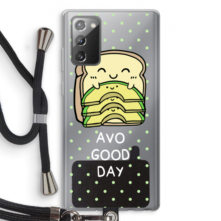 Avo Good Day: Samsung Galaxy Note 20 / Note 20 5G Transparant Hoesje met koord