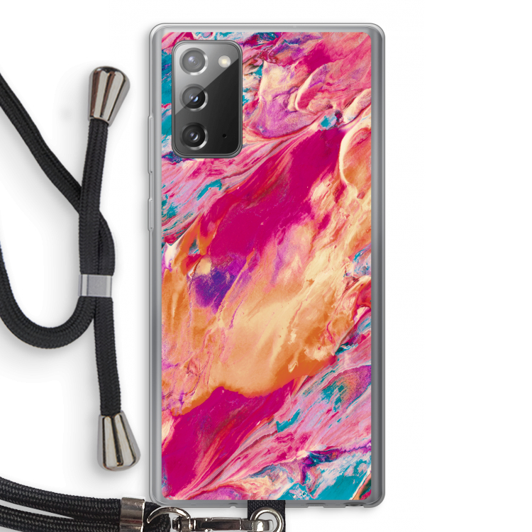 Pastel Echoes: Samsung Galaxy Note 20 / Note 20 5G Transparant Hoesje met koord