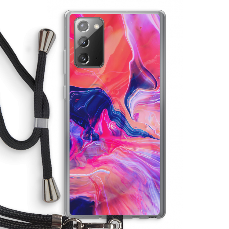 Earth And Ocean: Samsung Galaxy Note 20 / Note 20 5G Transparant Hoesje met koord