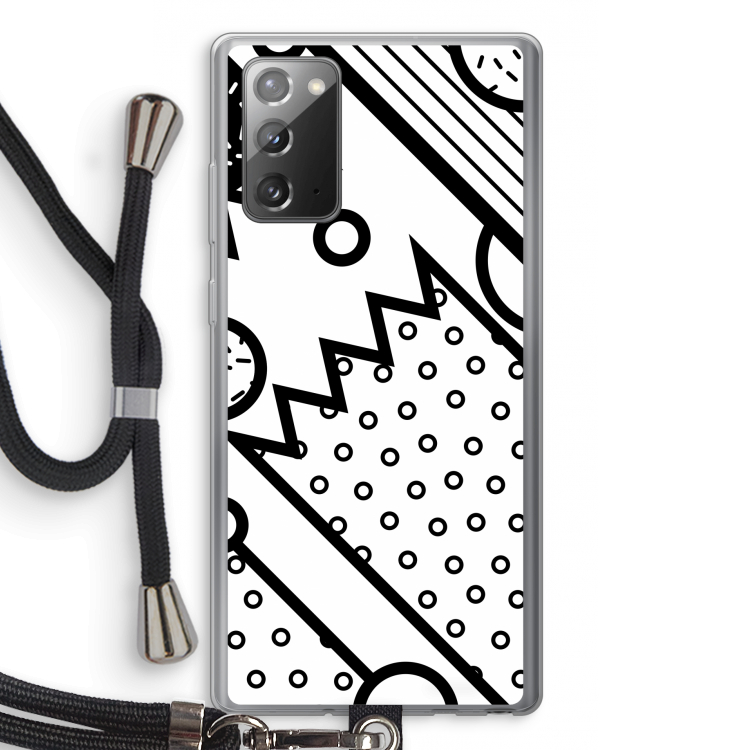 Pop Art #4: Samsung Galaxy Note 20 / Note 20 5G Transparant Hoesje met koord