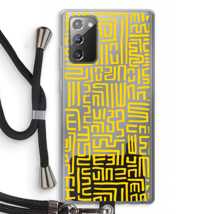 Majorelle Blue Print: Samsung Galaxy Note 20 / Note 20 5G Transparant Hoesje met koord