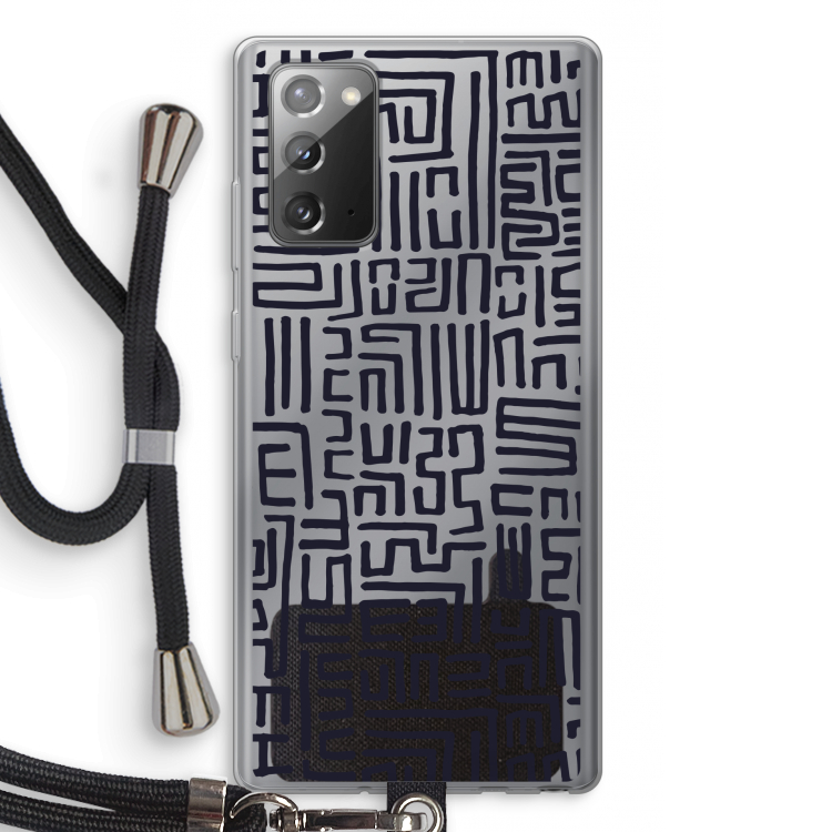 Moroccan Print: Samsung Galaxy Note 20 / Note 20 5G Transparant Hoesje met koord