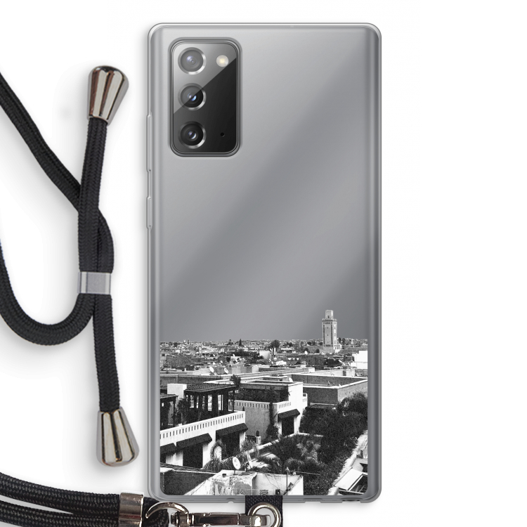 Marrakech Skyline : Samsung Galaxy Note 20 / Note 20 5G Transparant Hoesje met koord