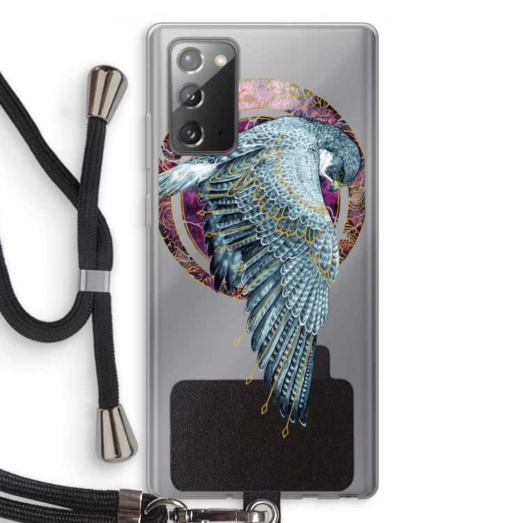 Golden Falcon: Samsung Galaxy Note 20 / Note 20 5G Transparant Hoesje met koord