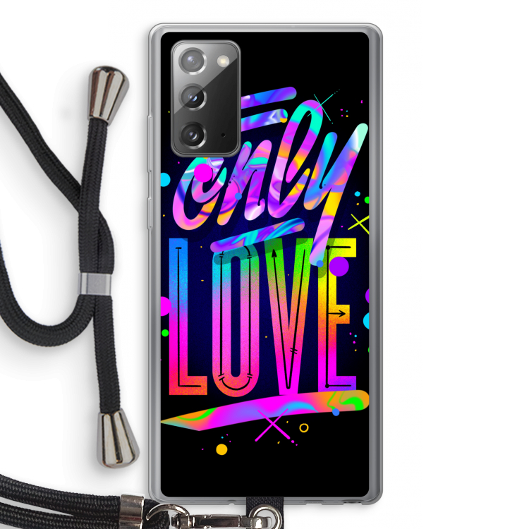 Only Love: Samsung Galaxy Note 20 / Note 20 5G Transparant Hoesje met koord