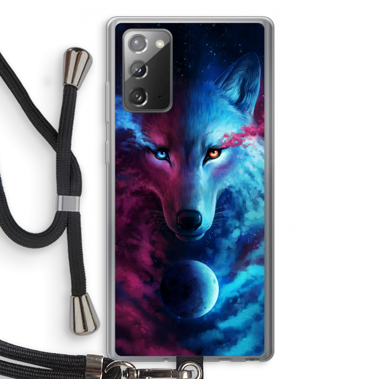 Where Light And Dark Meet: Samsung Galaxy Note 20 / Note 20 5G Transparant Hoesje met koord