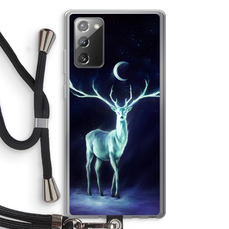 Nightbringer: Samsung Galaxy Note 20 / Note 20 5G Transparant Hoesje met koord