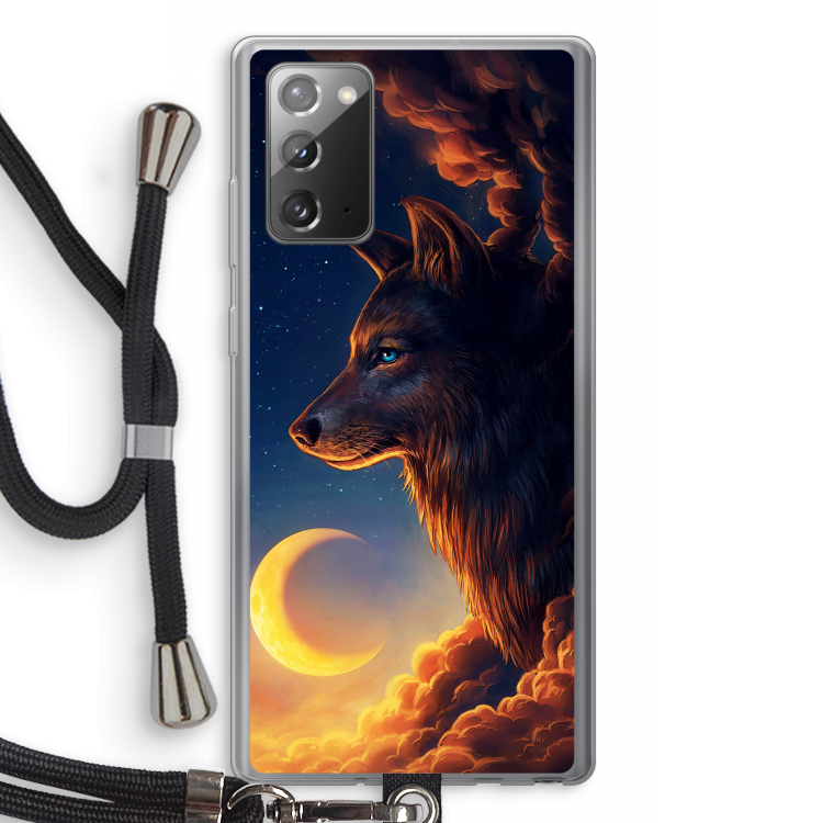 Night Guardian: Samsung Galaxy Note 20 / Note 20 5G Transparant Hoesje met koord