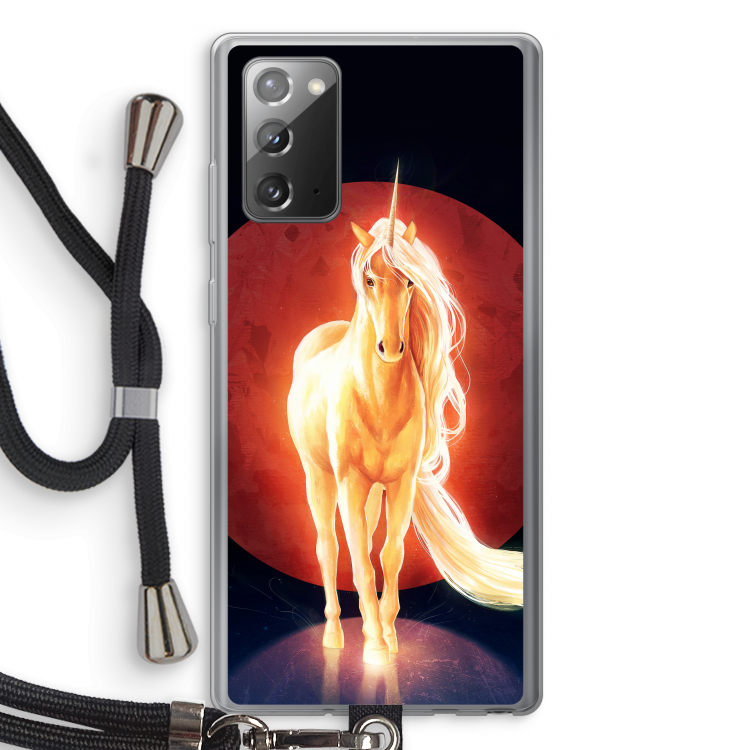 Last Unicorn: Samsung Galaxy Note 20 / Note 20 5G Transparant Hoesje met koord