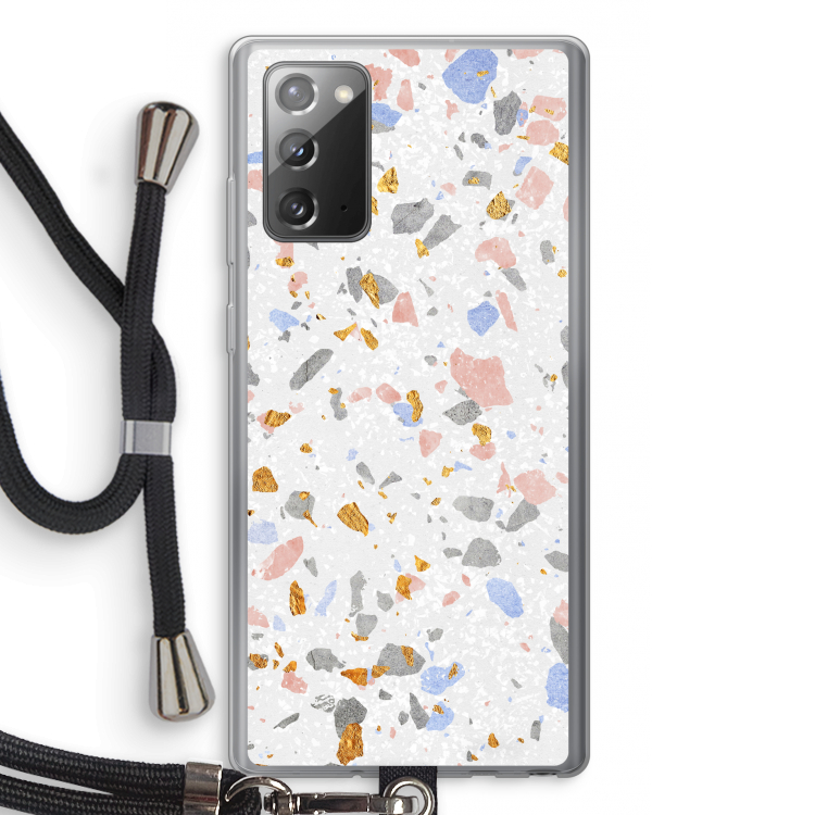Terrazzo N°8: Samsung Galaxy Note 20 / Note 20 5G Transparant Hoesje met koord
