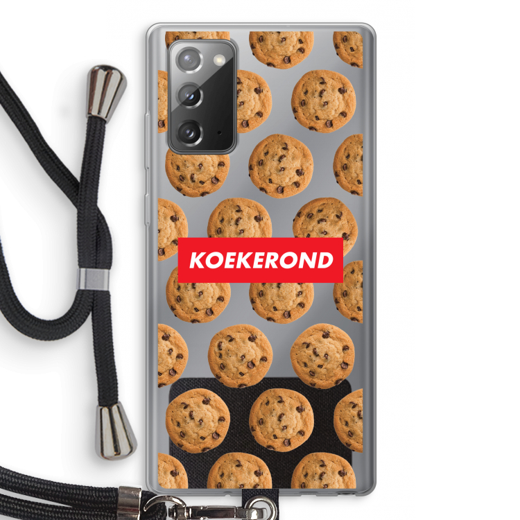 Koekerond: Samsung Galaxy Note 20 / Note 20 5G Transparant Hoesje met koord