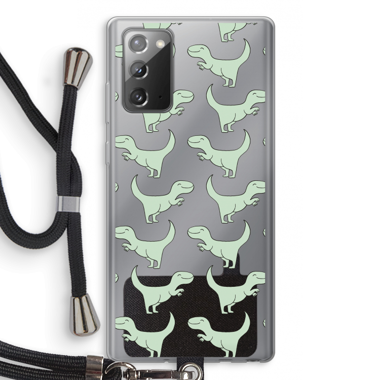 Dinos: Samsung Galaxy Note 20 / Note 20 5G Transparant Hoesje met koord