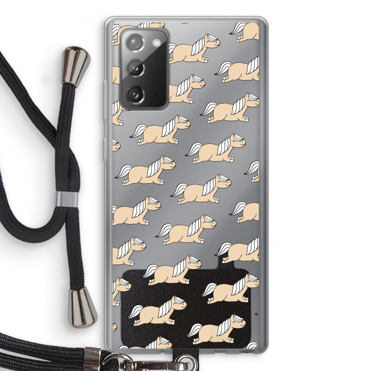 Ponys: Samsung Galaxy Note 20 / Note 20 5G Transparant Hoesje met koord