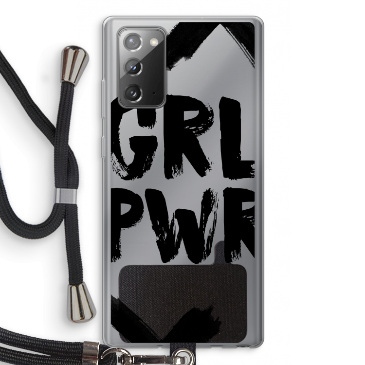 Girl Power #2: Samsung Galaxy Note 20 / Note 20 5G Transparant Hoesje met koord