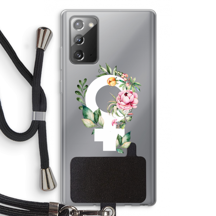 Venus: Samsung Galaxy Note 20 / Note 20 5G Transparant Hoesje met koord