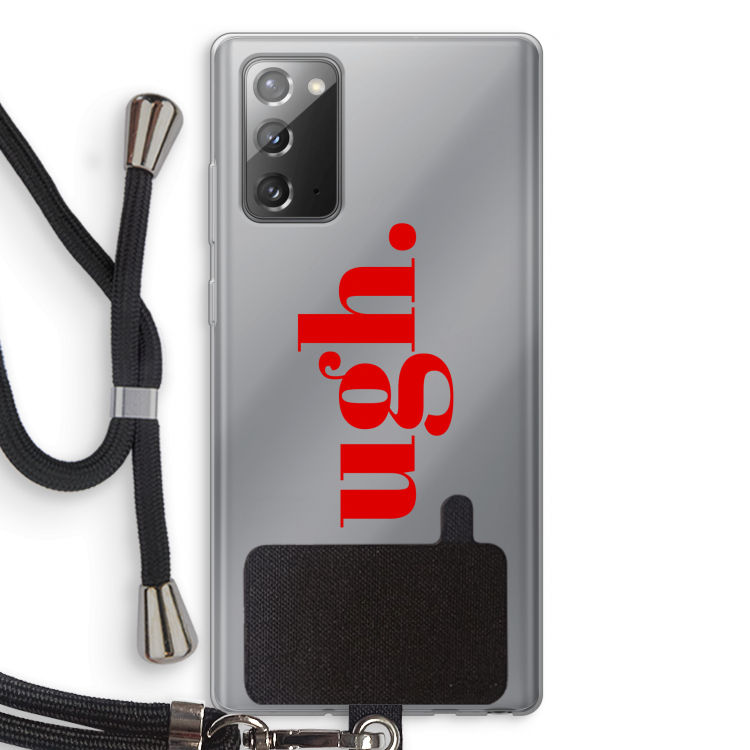 Ugh: Samsung Galaxy Note 20 / Note 20 5G Transparant Hoesje met koord