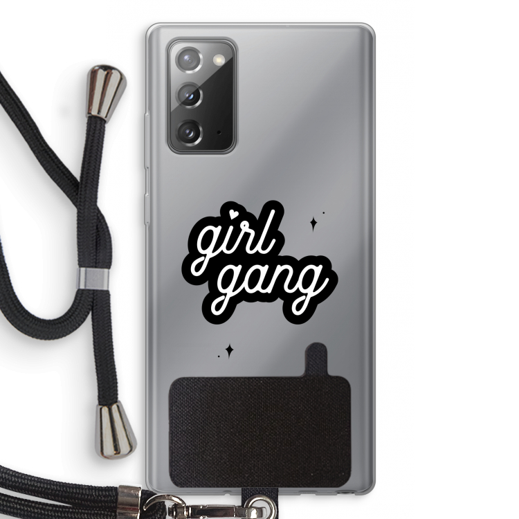 Girl Gang: Samsung Galaxy Note 20 / Note 20 5G Transparant Hoesje met koord
