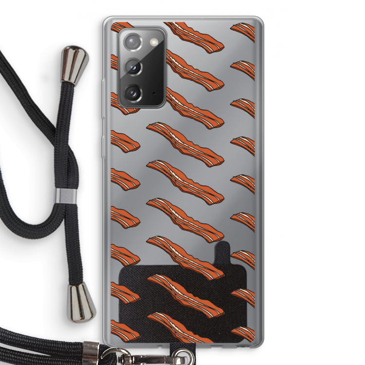 Bacon to my eggs #2: Samsung Galaxy Note 20 / Note 20 5G Transparant Hoesje met koord