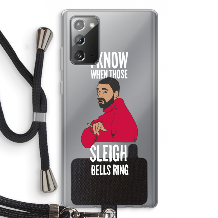 Sleigh Bells Ring: Samsung Galaxy Note 20 / Note 20 5G Transparant Hoesje met koord