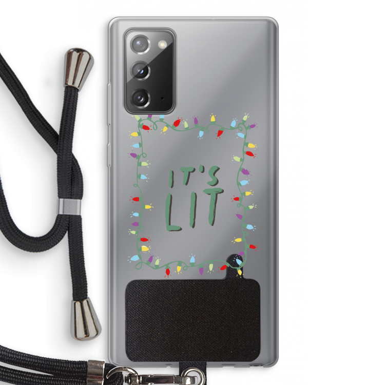 It's Lit: Samsung Galaxy Note 20 / Note 20 5G Transparant Hoesje met koord