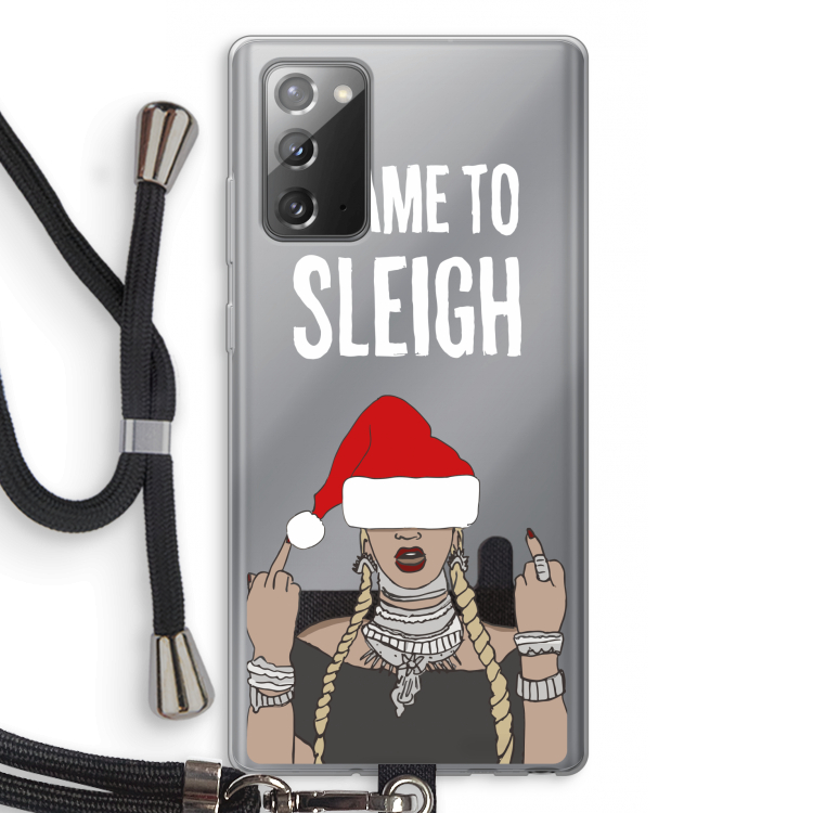 Came To Sleigh: Samsung Galaxy Note 20 / Note 20 5G Transparant Hoesje met koord