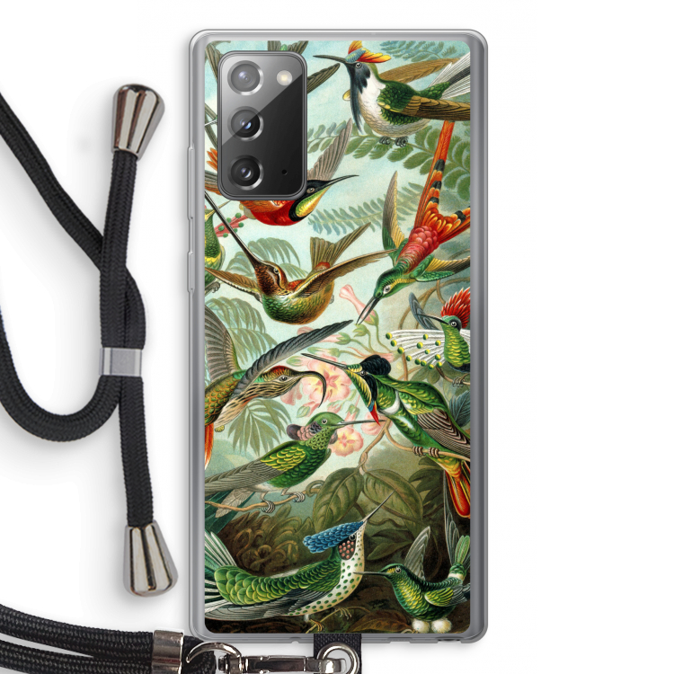 Haeckel Trochilidae: Samsung Galaxy Note 20 / Note 20 5G Transparant Hoesje met koord