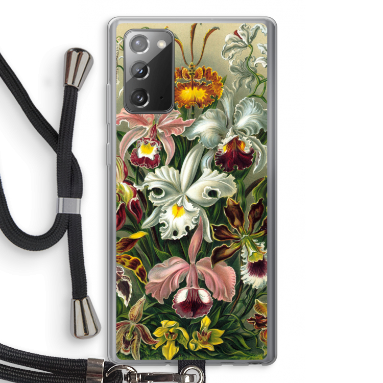 Haeckel Orchidae: Samsung Galaxy Note 20 / Note 20 5G Transparant Hoesje met koord