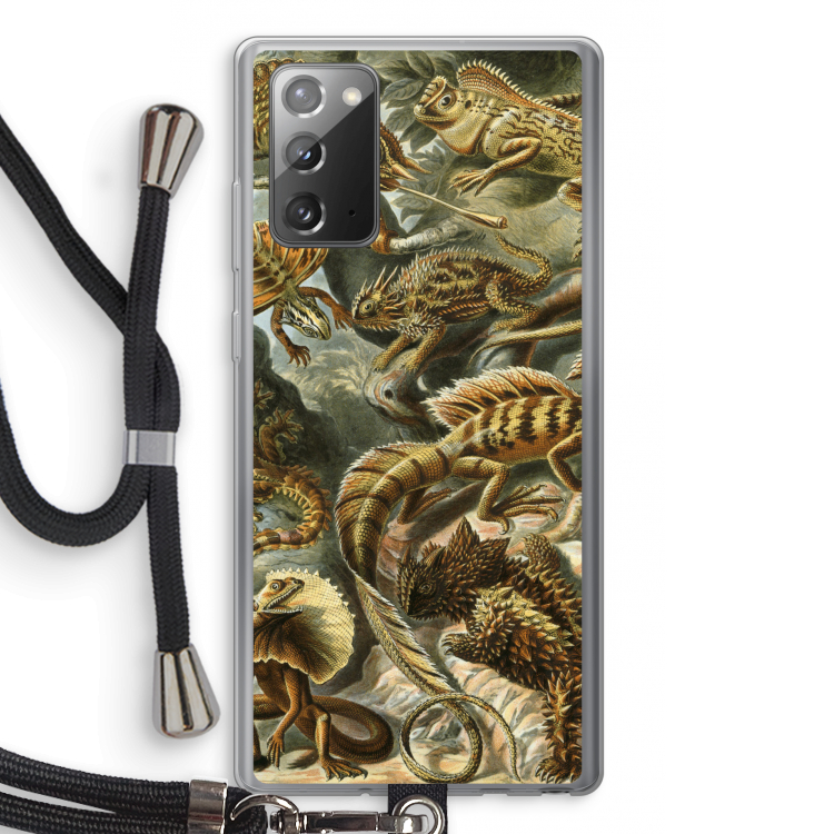 Haeckel Lacertilia: Samsung Galaxy Note 20 / Note 20 5G Transparant Hoesje met koord