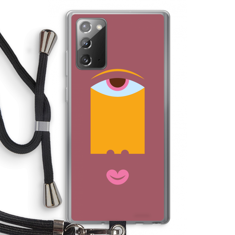 Mono V: Samsung Galaxy Note 20 / Note 20 5G Transparant Hoesje met koord