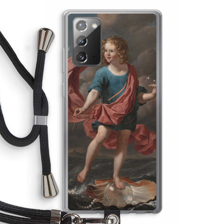 Soap Bubbles: Samsung Galaxy Note 20 / Note 20 5G Transparant Hoesje met koord