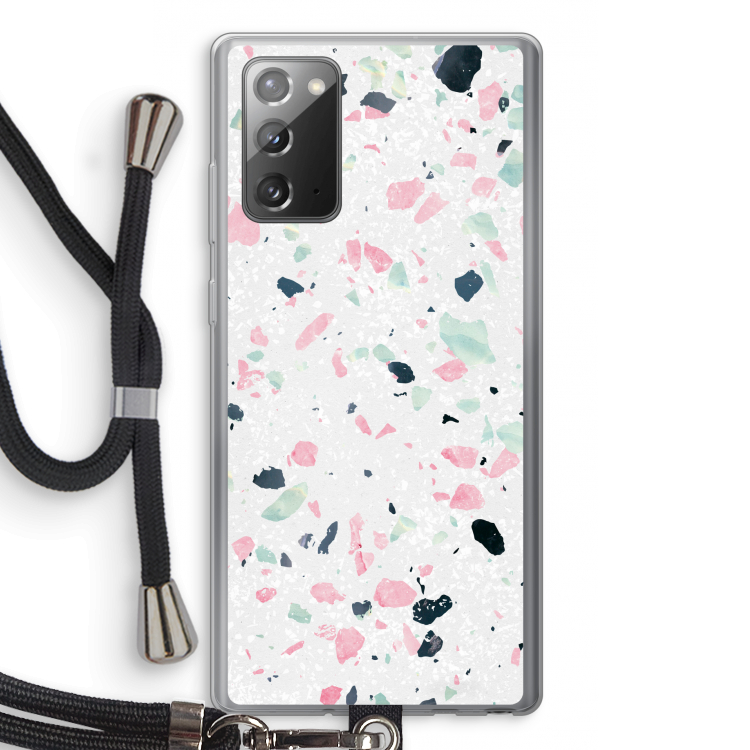 Terrazzo N°3: Samsung Galaxy Note 20 / Note 20 5G Transparant Hoesje met koord