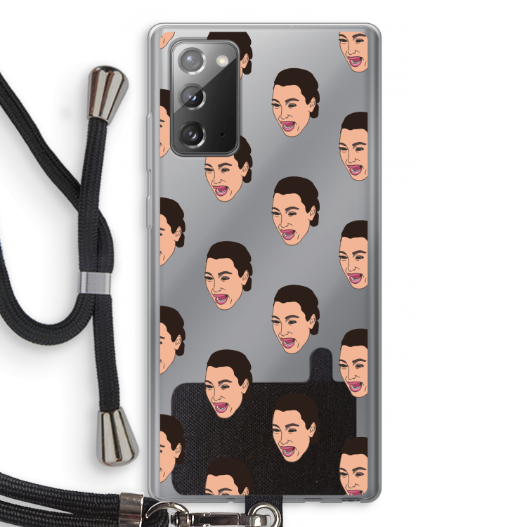 Ugly Cry Call: Samsung Galaxy Note 20 / Note 20 5G Transparant Hoesje met koord