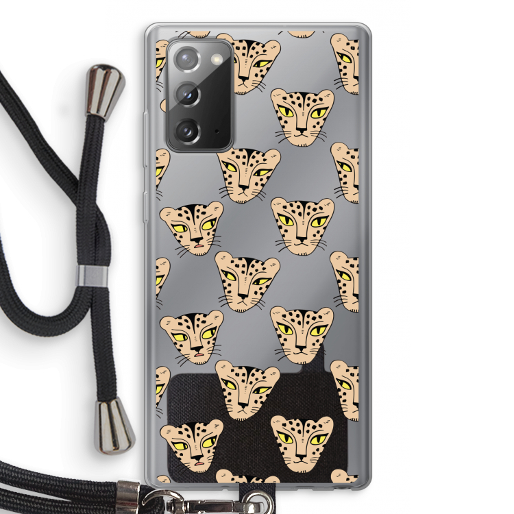 Tijger: Samsung Galaxy Note 20 / Note 20 5G Transparant Hoesje met koord