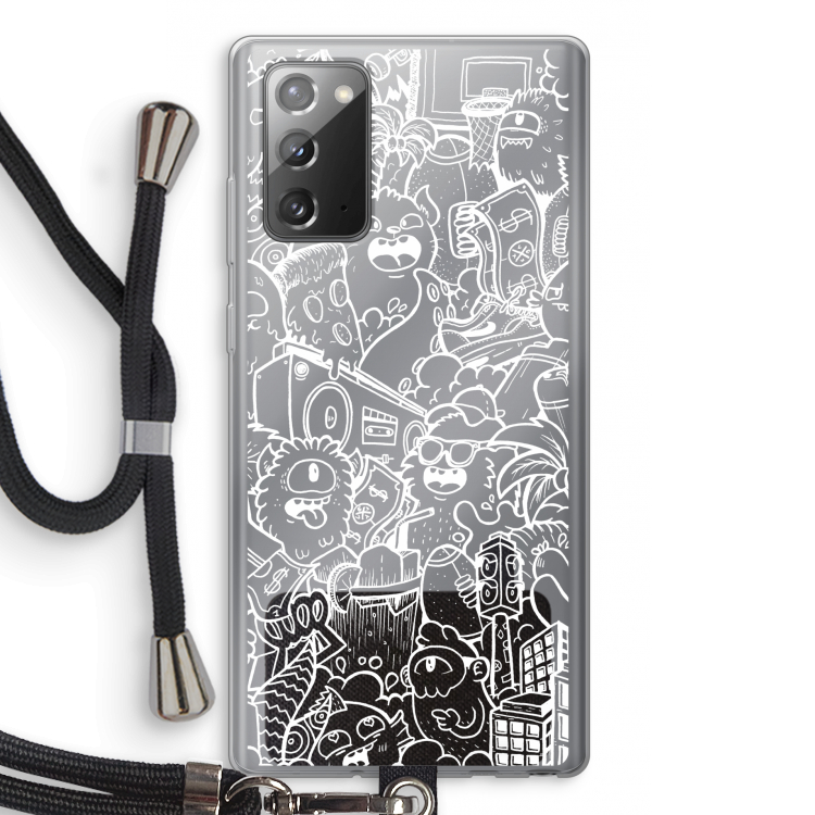 Vexx City #2: Samsung Galaxy Note 20 / Note 20 5G Transparant Hoesje met koord