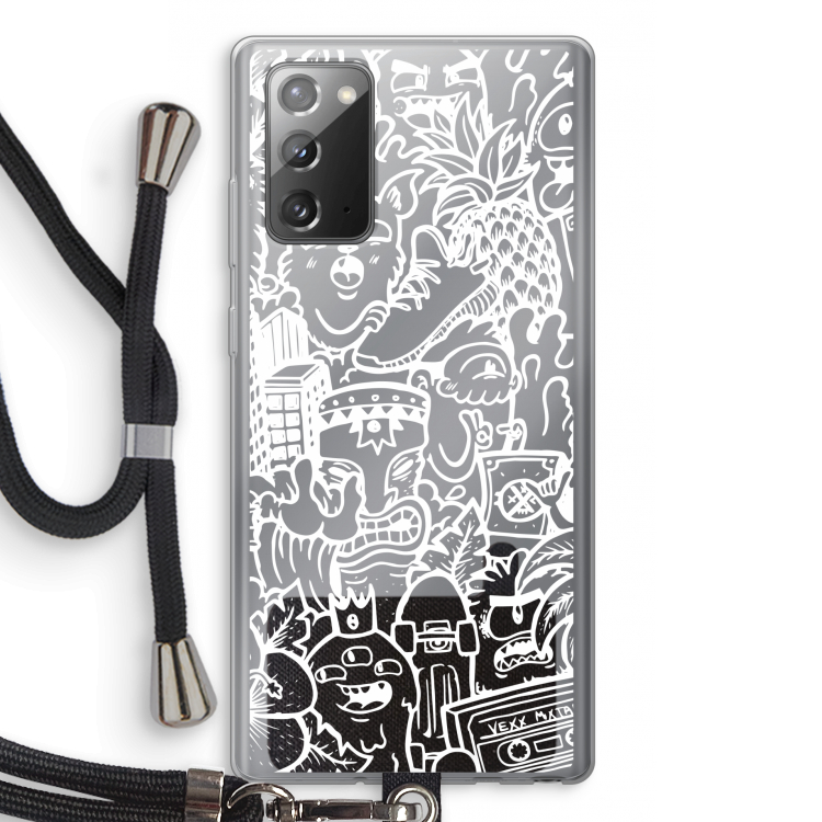 Vexx Mixtape #2: Samsung Galaxy Note 20 / Note 20 5G Transparant Hoesje met koord