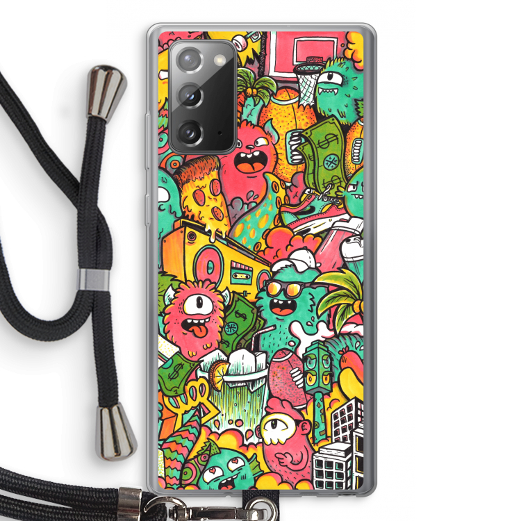 Vexx City: Samsung Galaxy Note 20 / Note 20 5G Transparant Hoesje met koord